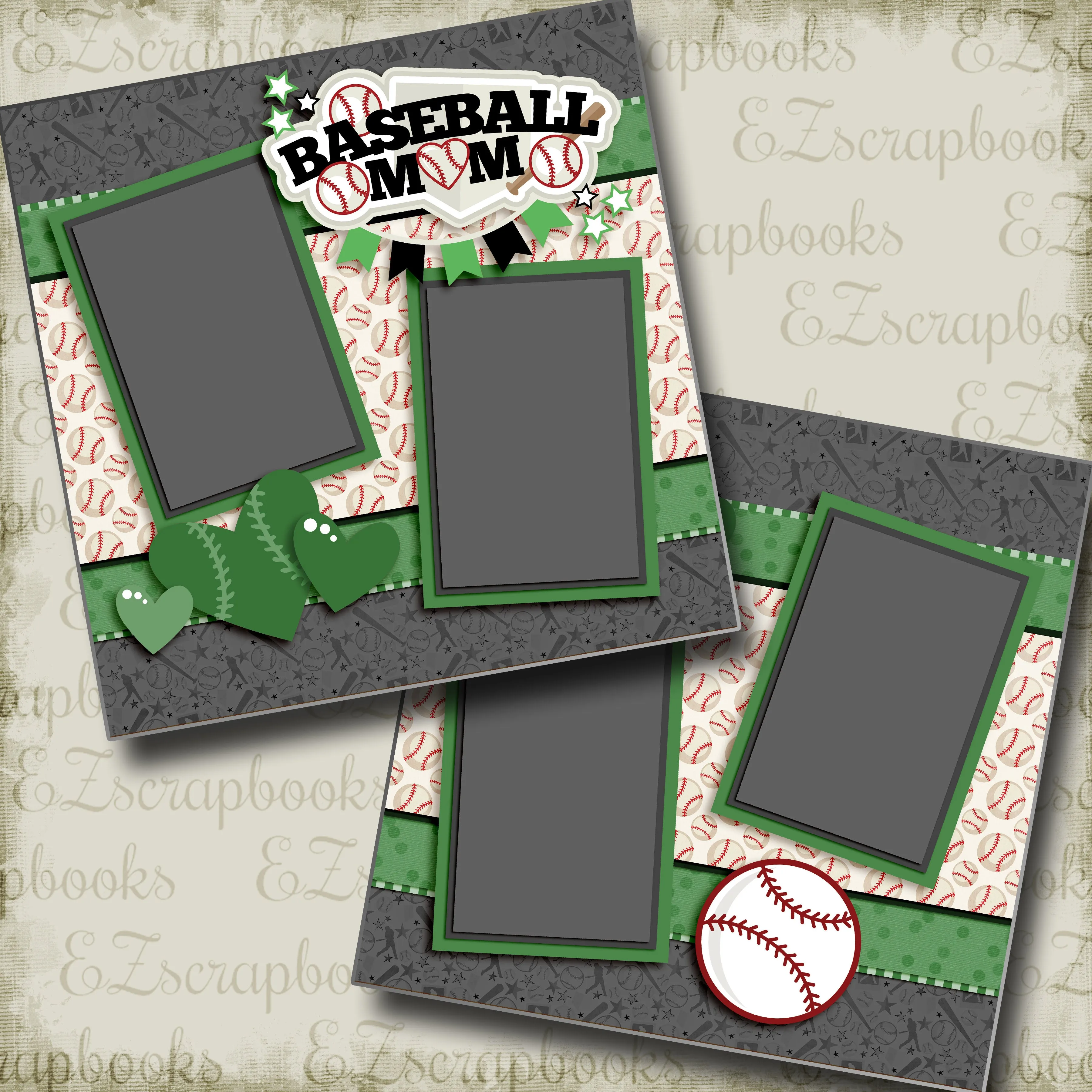 Baseball Mom Green - 3240