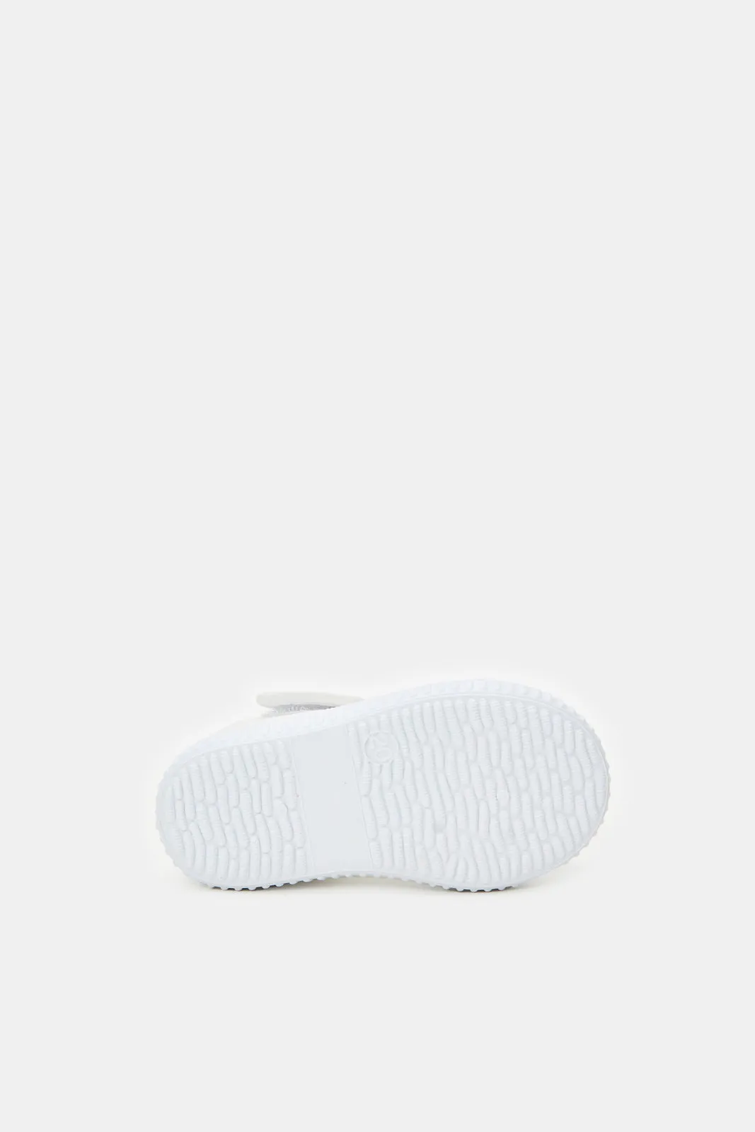 Infant Girls White Butterfly Pump