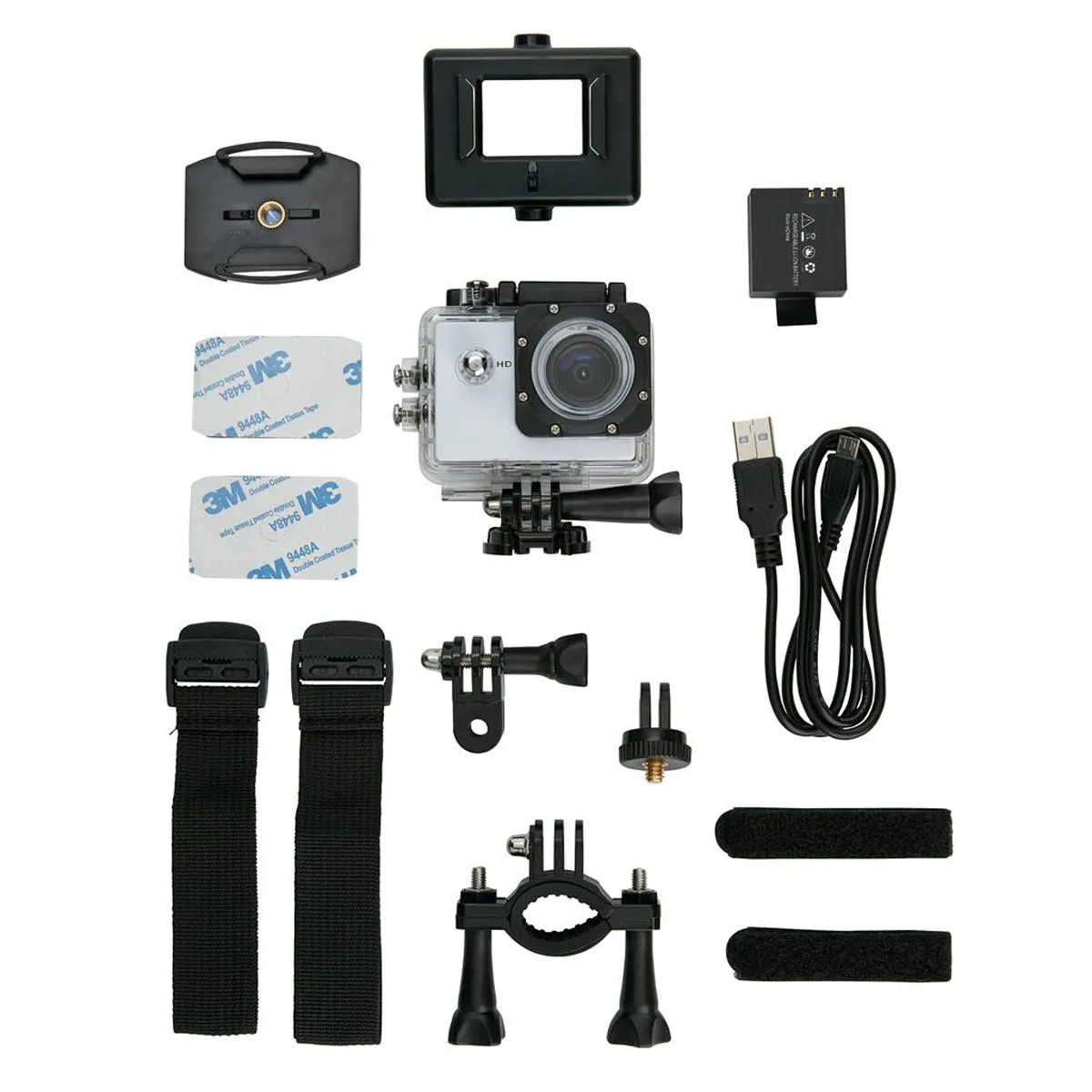 ITAC 102 @memorii Spocam Sports Action Camera 720p Resolution White 01