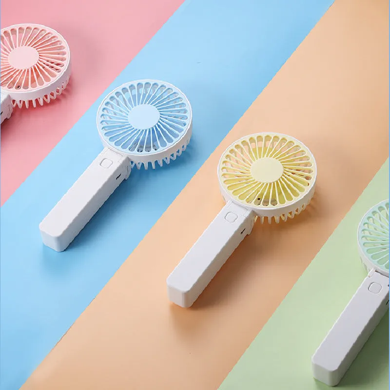 Mini fan hanging neck handheld USB folding student dormitory outdoor sports