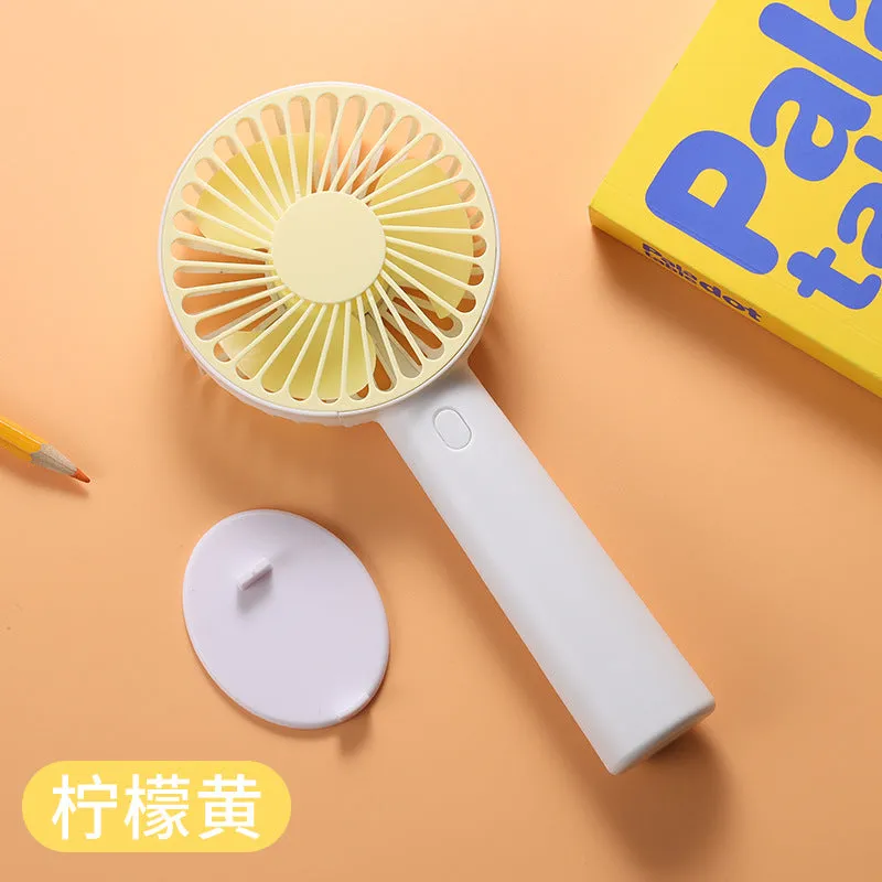 Mini fan hanging neck handheld USB folding student dormitory outdoor sports