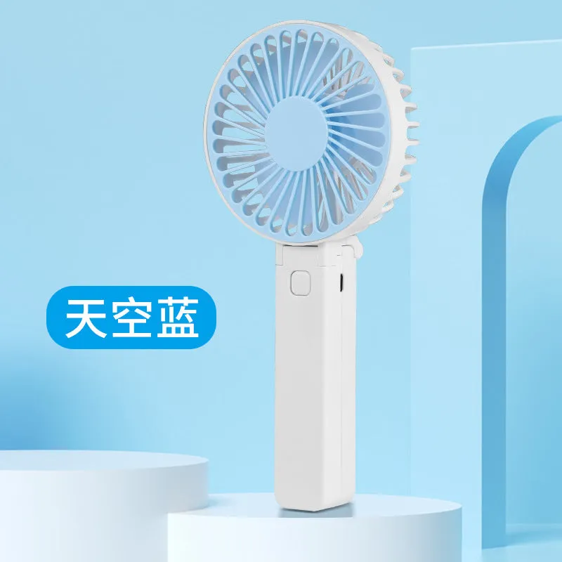 Mini fan hanging neck handheld USB folding student dormitory outdoor sports