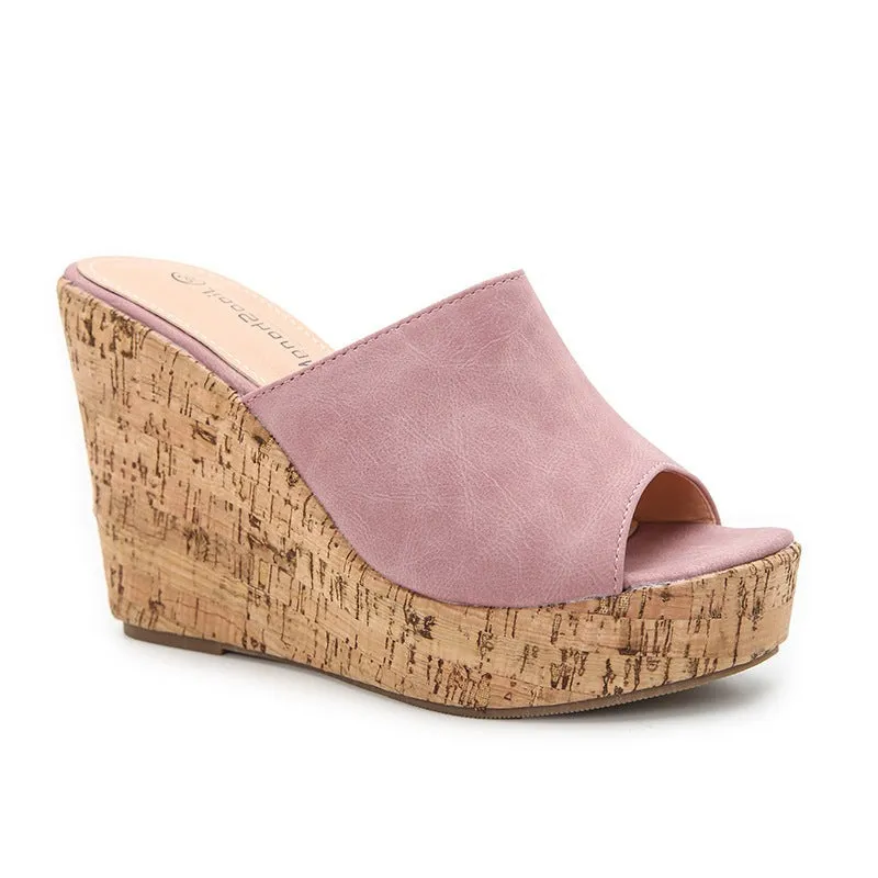 Wedge Slide Sandals