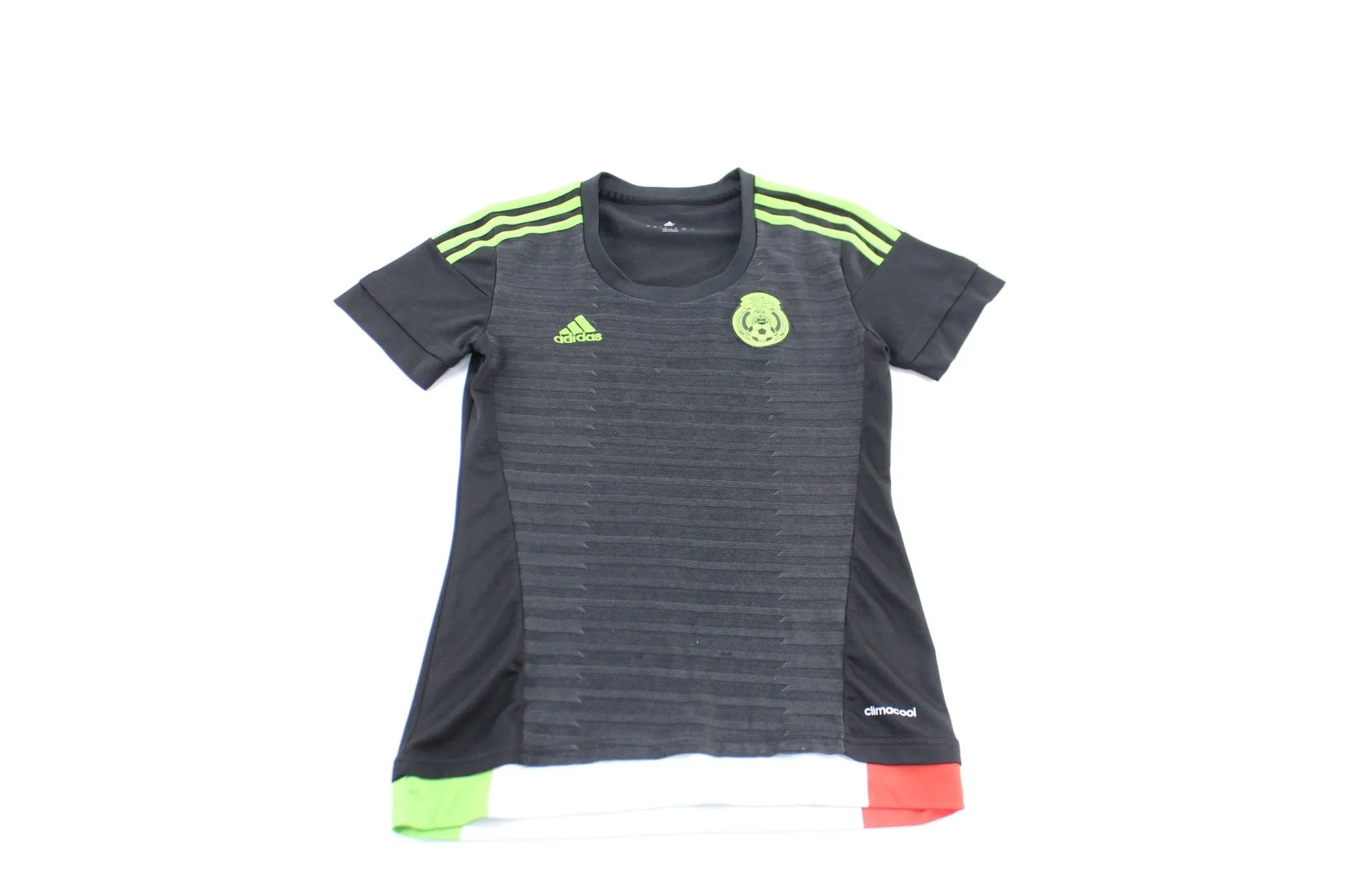 Women's Adidas Embroidered Logo Mexico Striped Soccer Jersey
