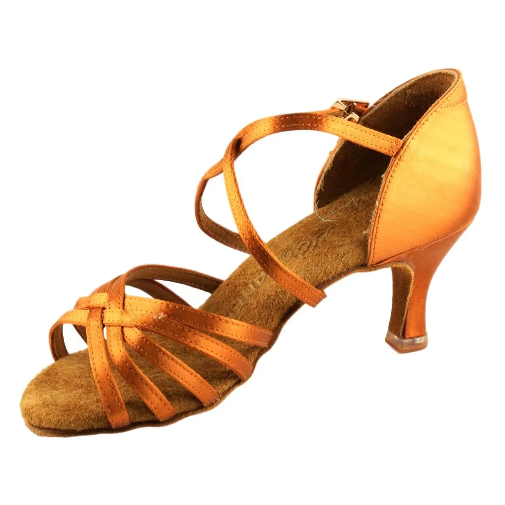 Women's Latin Dance Shoes, Model 216, Heel EH10, Tan 3