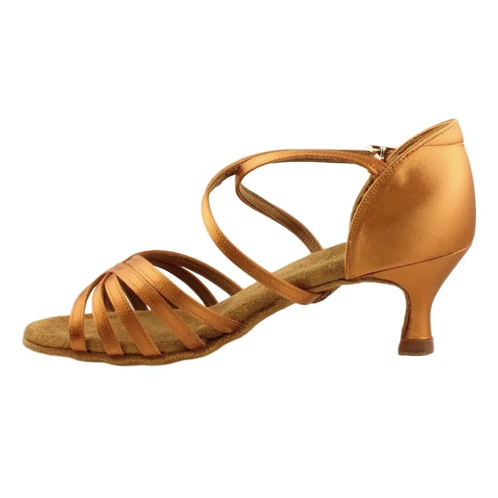 Women's Latin Dance Shoes, Model 216, Heel EH11, Tan 3